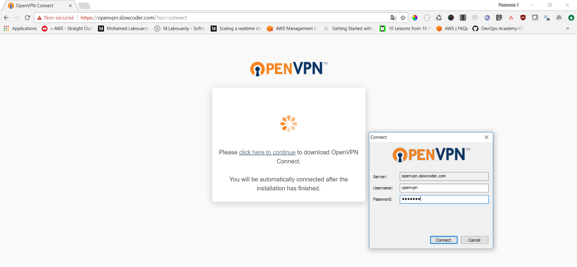 openvpn access server free aws